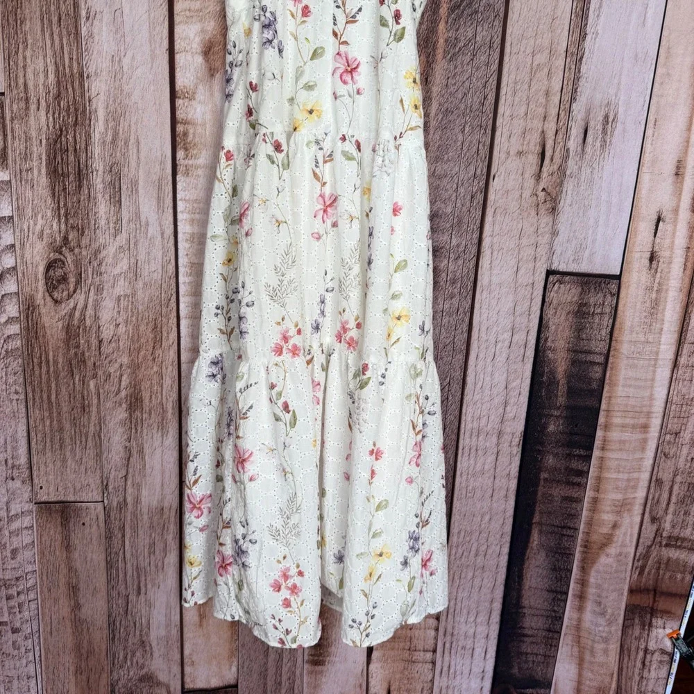 Petal & Pup Edith Floral Maxi Dress Feminine Cottagecore Eyelet Summer Large NWT - Picture 6 of 10
